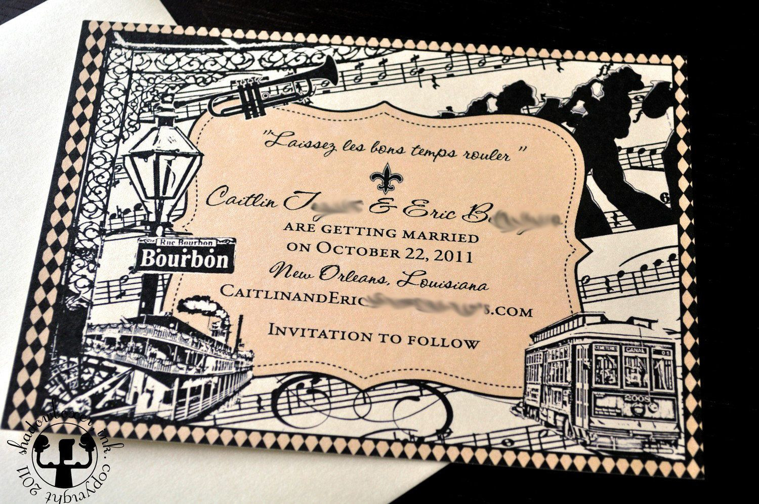 Wedding Invitations New Orleans
 New Orleans Save the Date