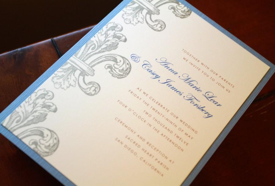Wedding Invitations New Orleans
 Fleur De Lis Invitations Wedding Invitations Custom