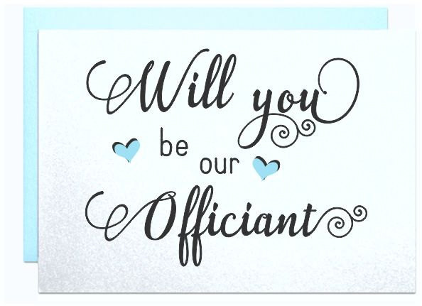 Wedding Officiant Gift Ideas
 Will you be our officiant t wedding officiant wedding card