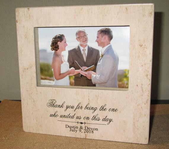 Wedding Officiant Gift Ideas
 Personalized Wedding ficiant Thank you t picture Frame
