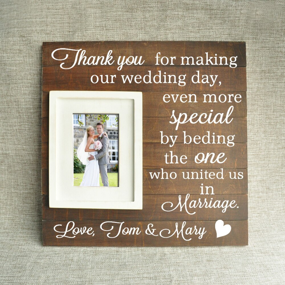 Wedding Officiant Gift Ideas
 Personalized Wooden Frame Gift for Father Mother