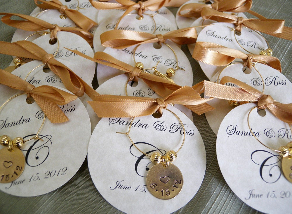 Wedding Party Gift Ideas Cheap
 Wedding Favors Personalized Wine Charms Custom by