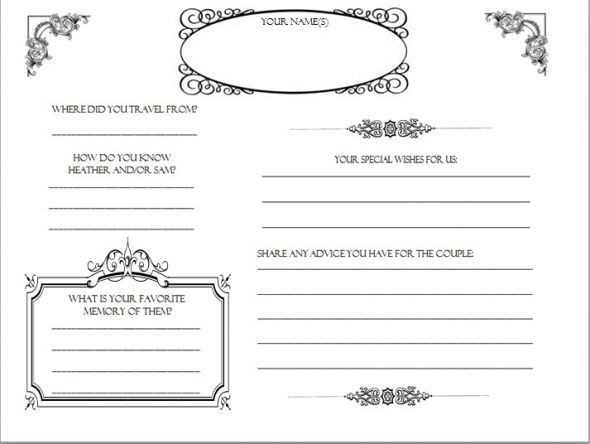 Wedding Photo Guest Book Template
 diy wedding guestbook templates