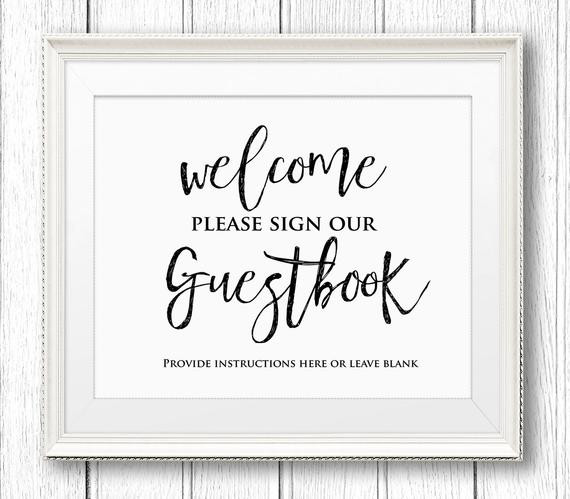 Wedding Photo Guest Book Template
 Wedding Guestbook Sign Printable Wedding Guest Book Sign