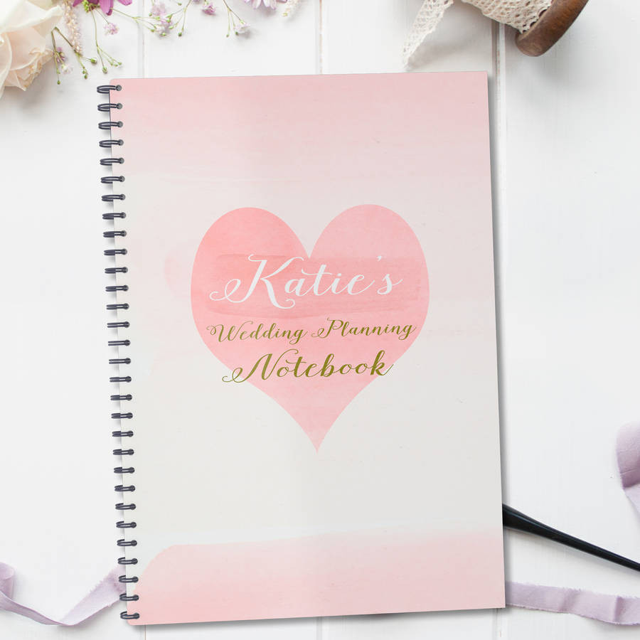 Wedding Planning Gifts
 personalised wedding planning notebook t by august