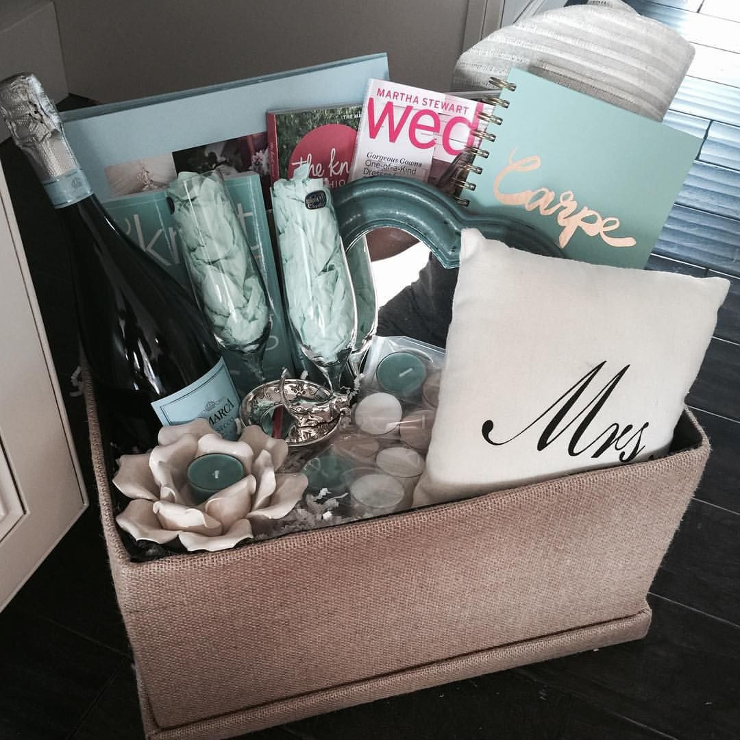 Wedding Planning Gifts
 Engagement t basket for my brothers new fiancé The knot