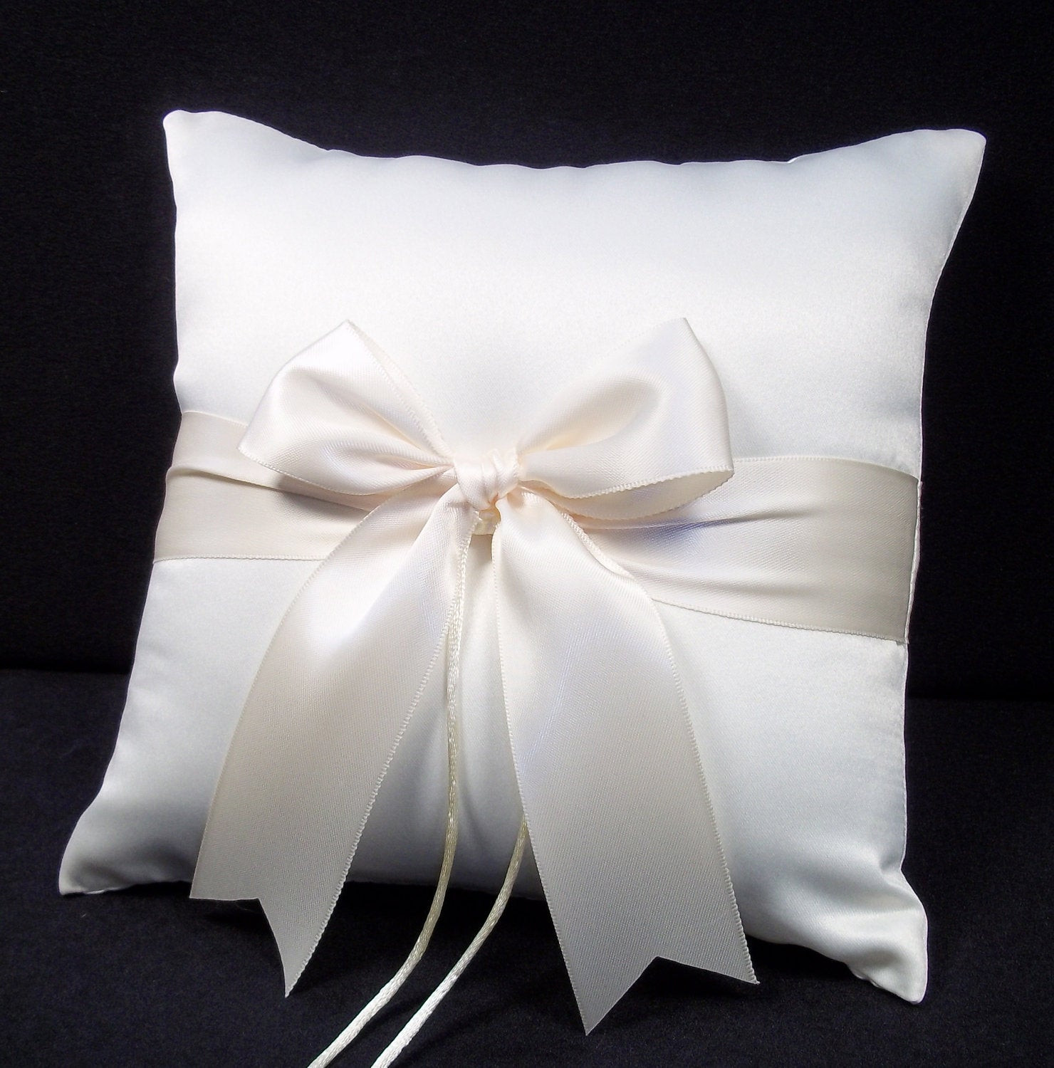 Wedding Ring Pillow
 Ivory or White Wedding Ring Bearer Pillow