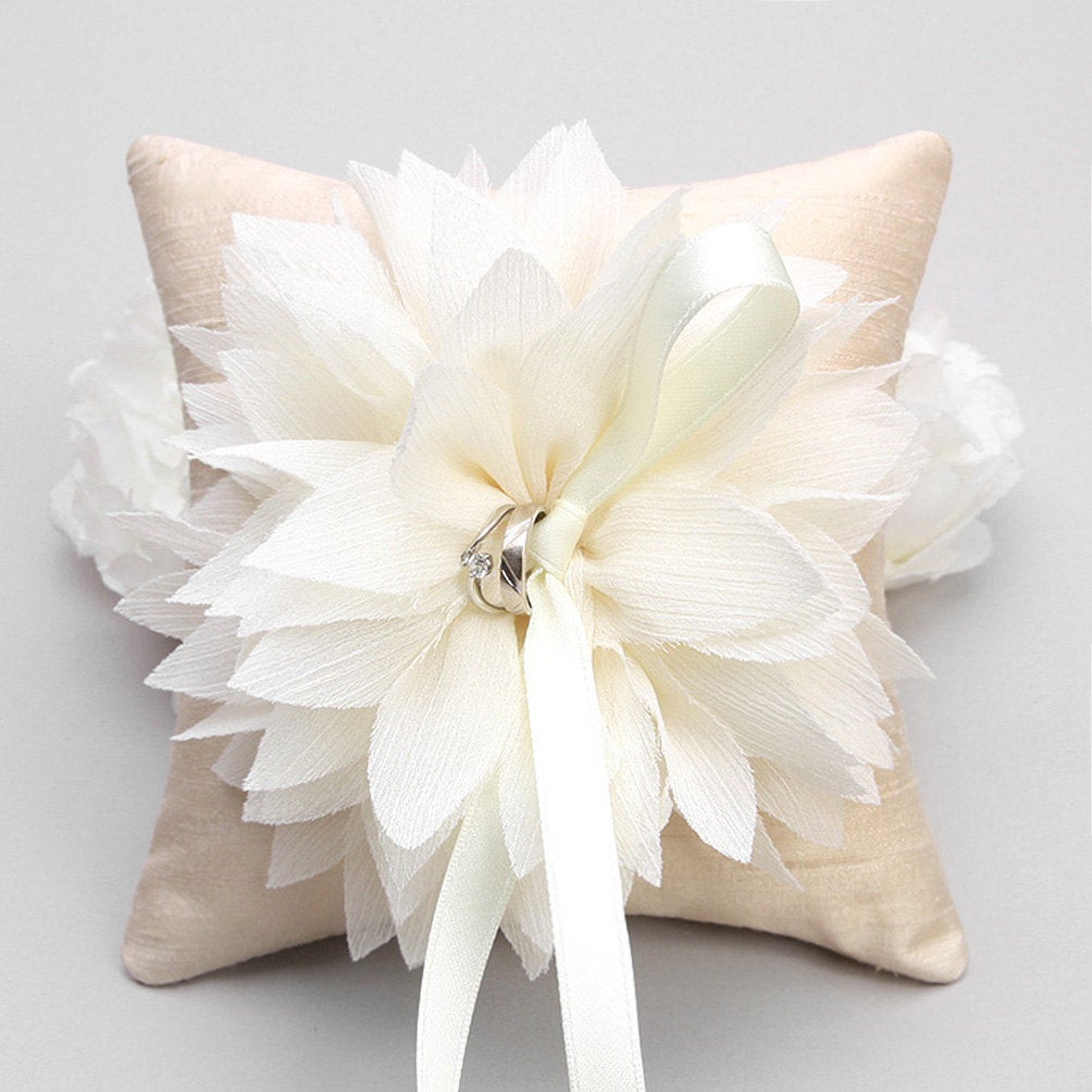 Wedding Ring Pillow
 Ring Pillow Wedding ring pillow Flower ring by woomeeBridal