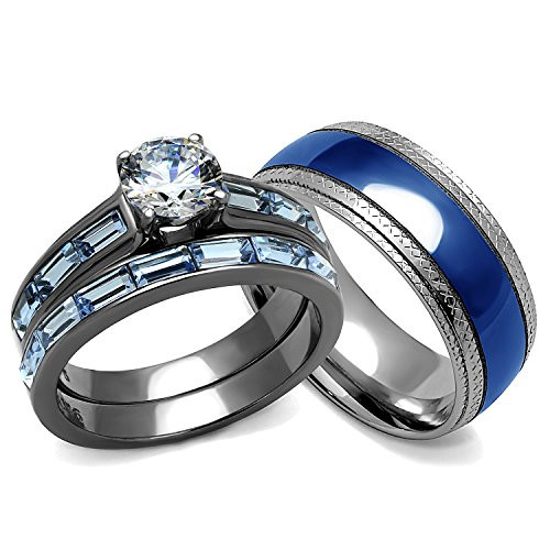 Wedding Ring Sets His And Hers
 His and Hers Wedding Rings Set Women s 3 24 Carats