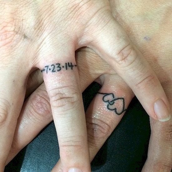Wedding Ring Tattoo Designs
 15 Couples Who Exchanged Their Wedding Rings For Tattoos