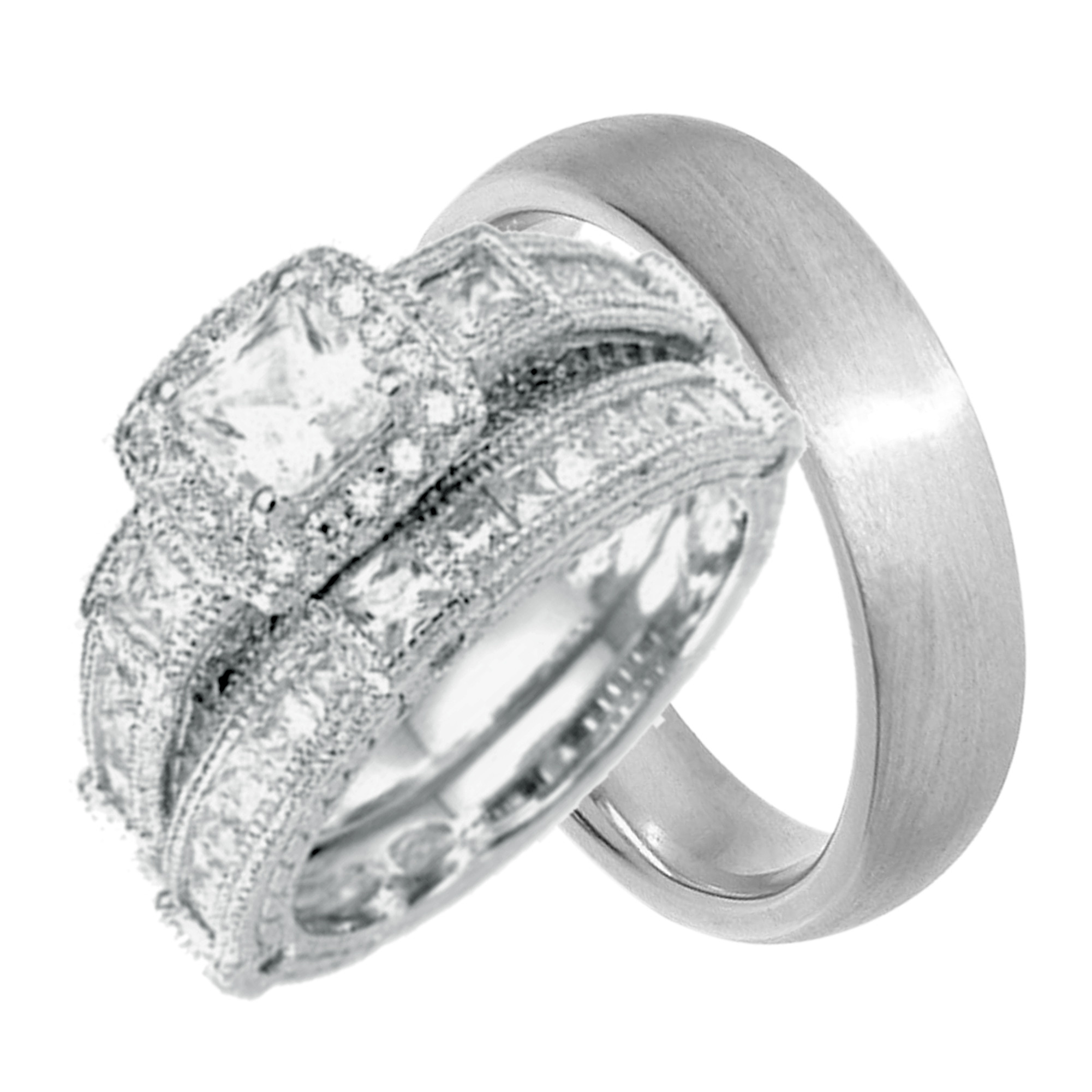 Wedding Rings Sets His And Hers For Cheap
 LaRaso & Co His and Hers Wedding Ring Set Cheap Wedding