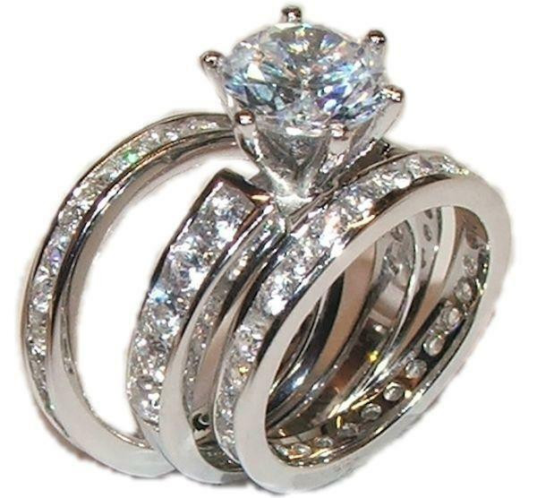 Wedding Rings Under 300
 3 Piece Wedding Engagement Wedding Ring Set Solid 925