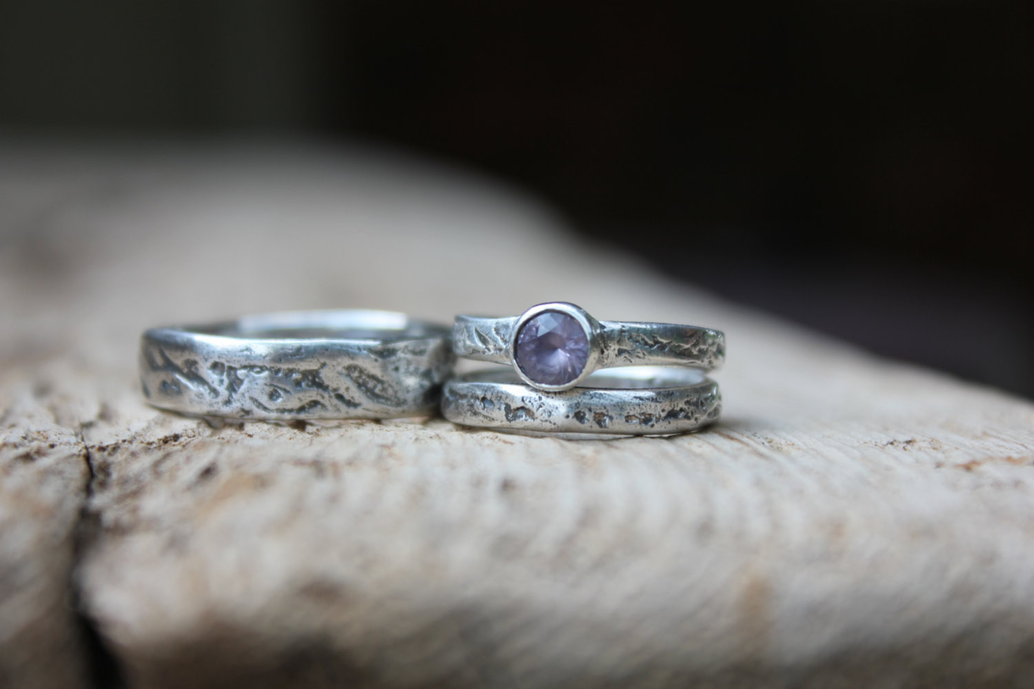 Wedding Rings Unique
 unique engagement ring wedding bands set purple spinel
