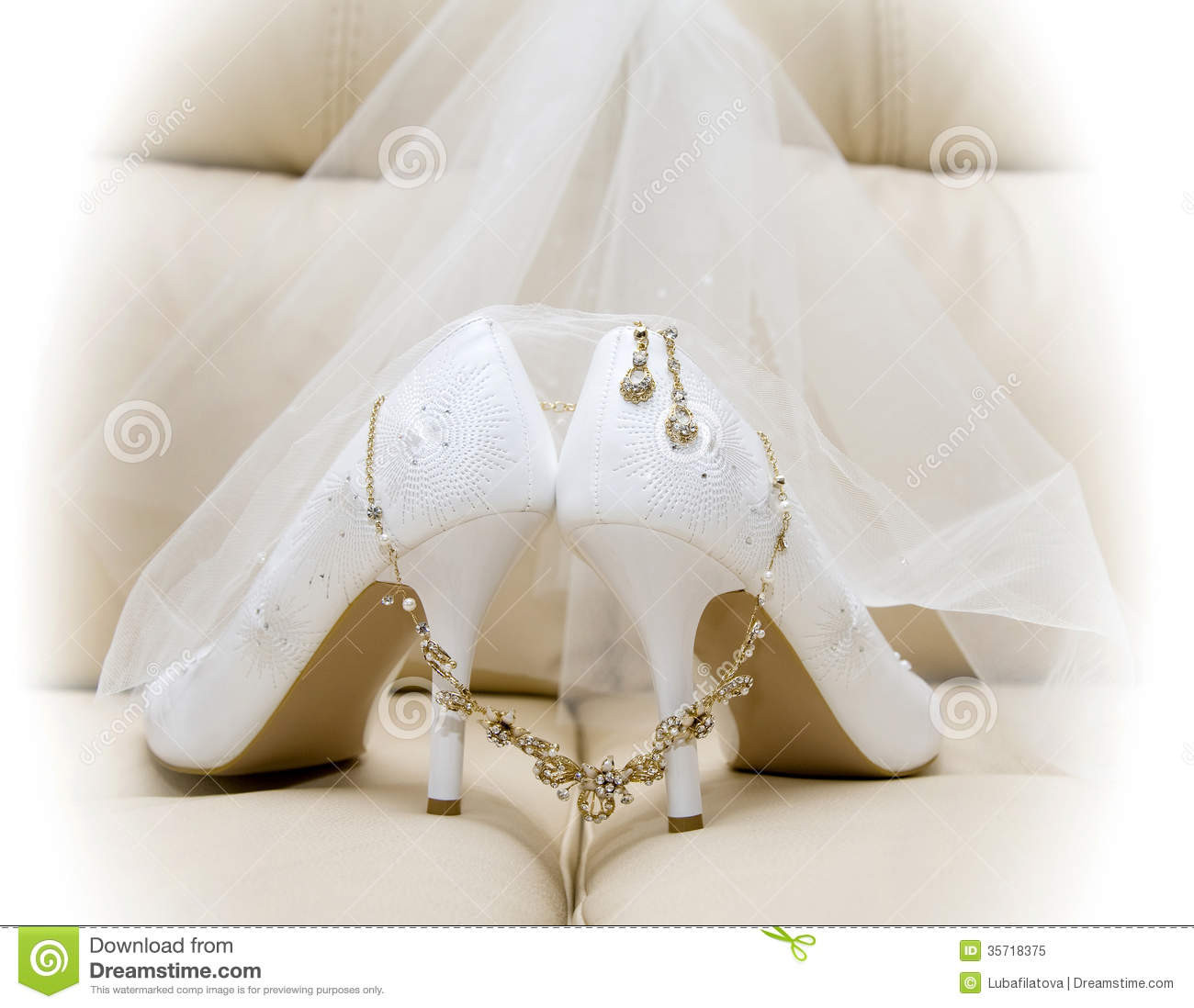 Wedding Shoes And Veils
 Wedding shoes stock image Image of wedding engagement