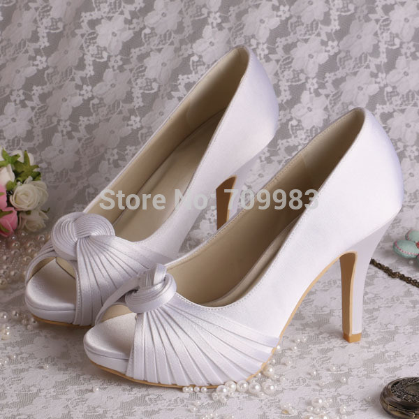 Wedding Shoes Size 12
 Custom to Make 12 Colors White Wedding Shoes High Heel