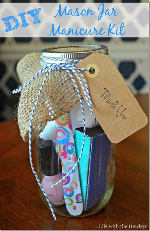 Wedding Shower Host Gift Ideas
 Baby Shower Hostess Gifts DIY Mason Jar Manicure Kit
