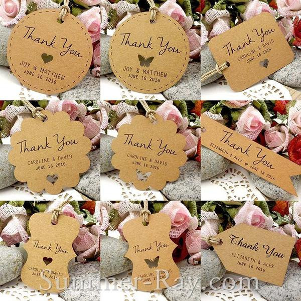 Wedding Thank You Gift Ideas For Guests
 Personalized Brown Kraft Wedding Favor Tags Thank You