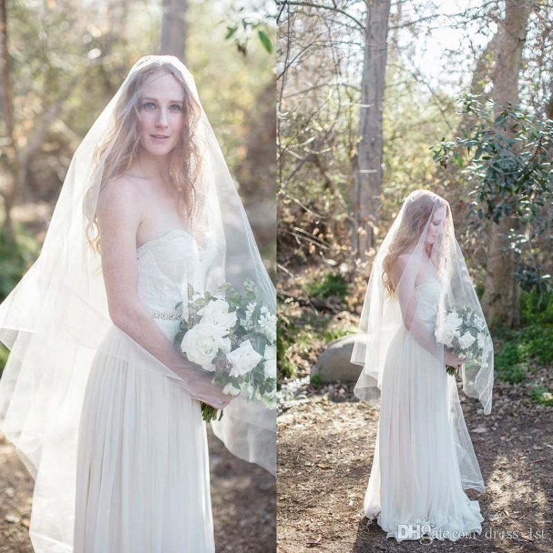 Wedding Veils China
 Stunning 2016 White Ivory Tulle Two Layer Bridal Veils