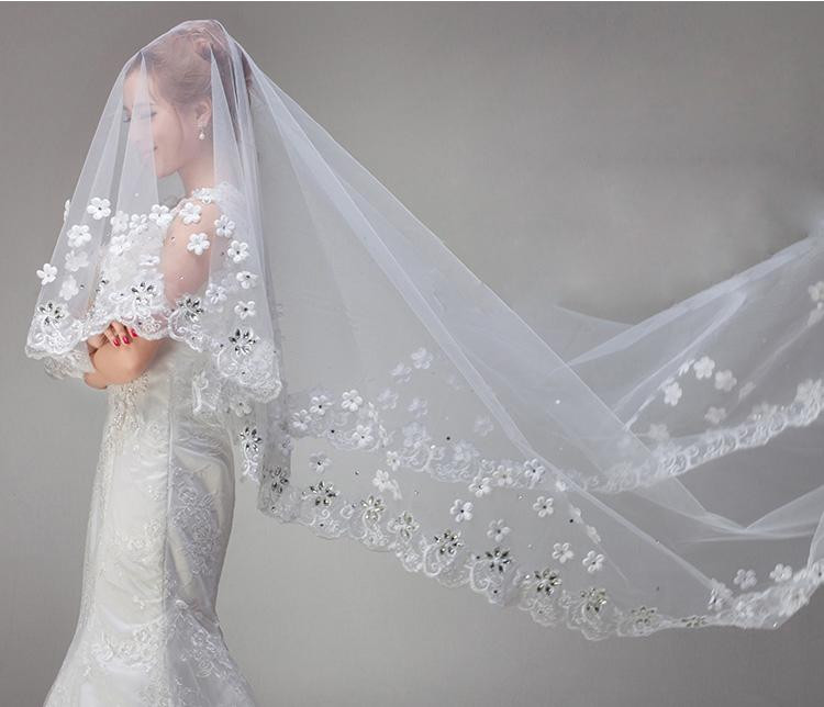 Wedding Veils China
 New Chinese Traditional White Wedding Veil Yarn Bridal