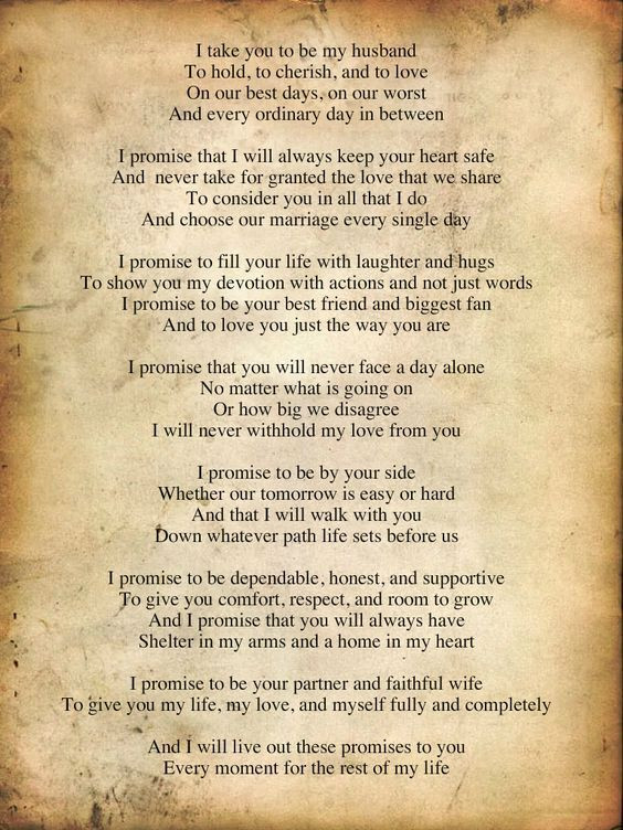 Wedding Vows Unique
 Traditional Wedding Vows to Husband Make You Cry How to