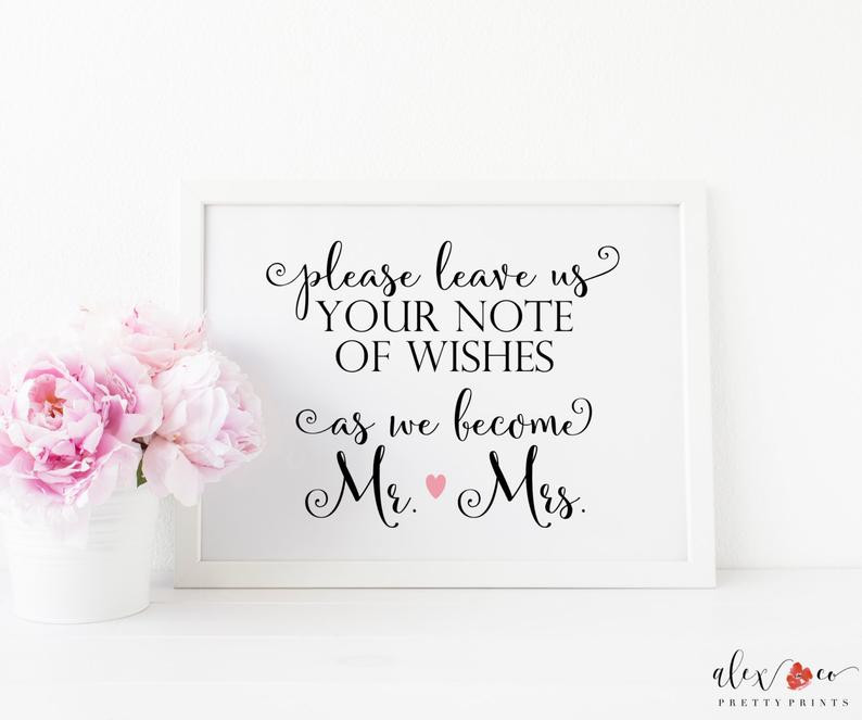 Wedding Wishes Guest Book
 Wedding Notes Wedding Wish Cards Wedding Wishes Guest