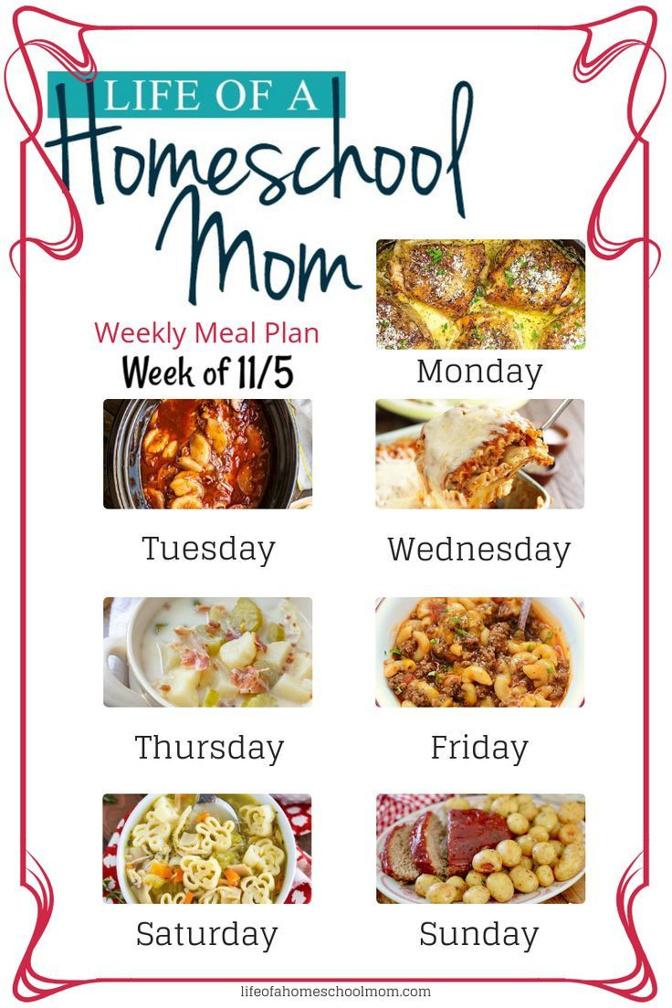 Weekly Dinner Menu Kid Friendly
 Quick Easy Kid Friendly Weekly Meal Plan Week of 11 5