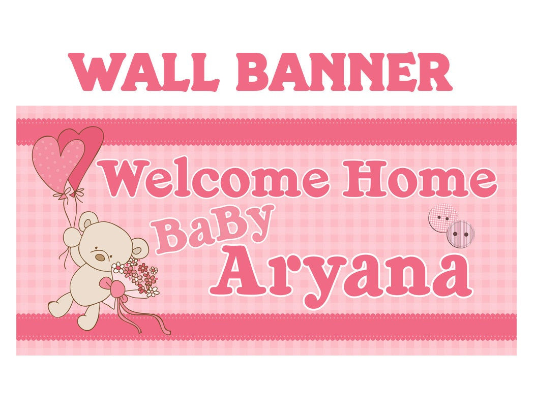 Welcome Home Baby Party
 Wel e Home Baby Banner Personalize Party Banners by