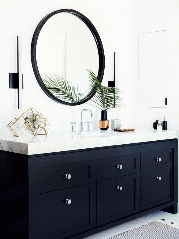 West Elm Bathroom Vanity
 West elm gold and glass for air ferns Downstairs bath
