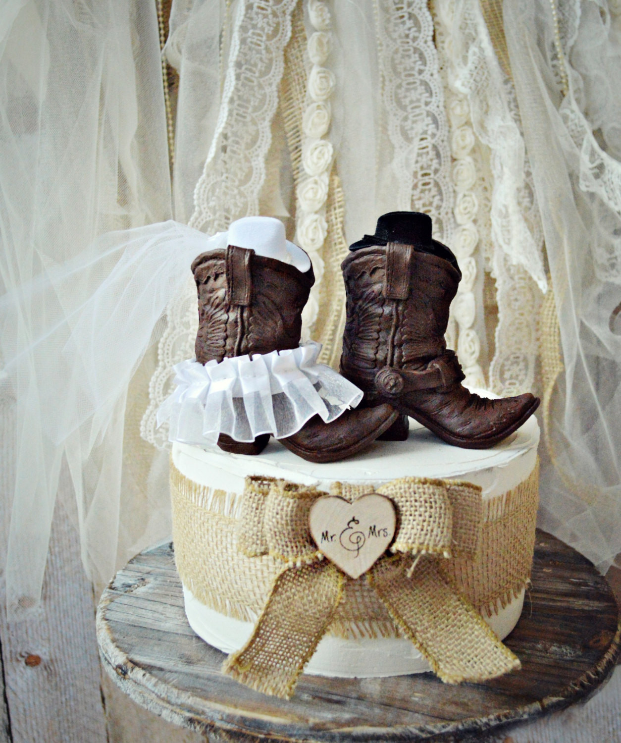Western Themed Wedding
 Cowboy Boots Wedding Cake Topper Western Themed Wedding