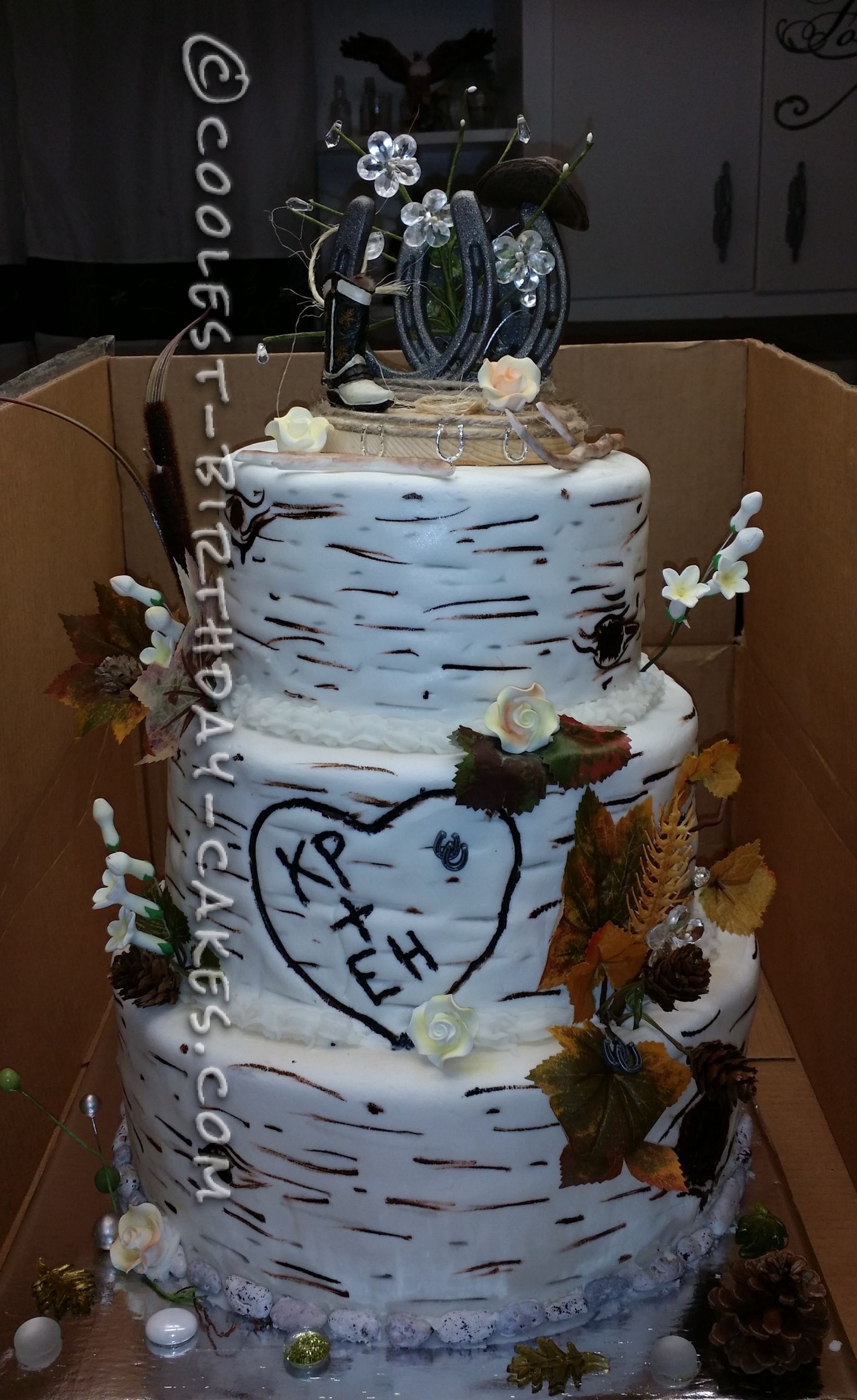 Western Wedding Cakes Pictures
 Cool Aspen Tree Western Wedding Cake
