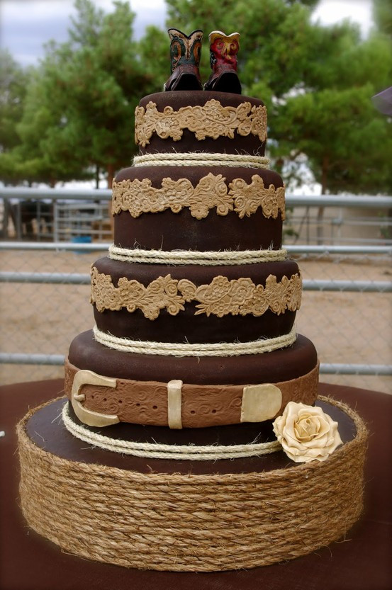 Western Wedding Cakes Pictures
 A Creative Western Wedding Feminine and Sweet Wedding