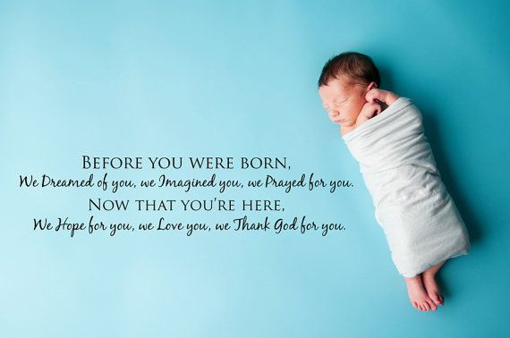When Someone Dies A Baby Is Born Quote
 Before you were born we dreamed of by DesignDivasWallArt