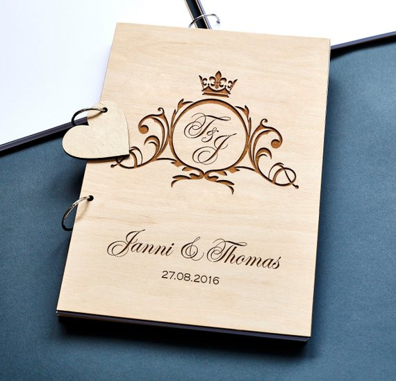 Where To Buy A Wedding Guest Book
 Aliexpress Buy Rustic Wedding Guest Book Initial