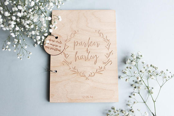 Where To Buy A Wedding Guest Book
 Aliexpress Buy Engraved Wedding Guest Book Engraved