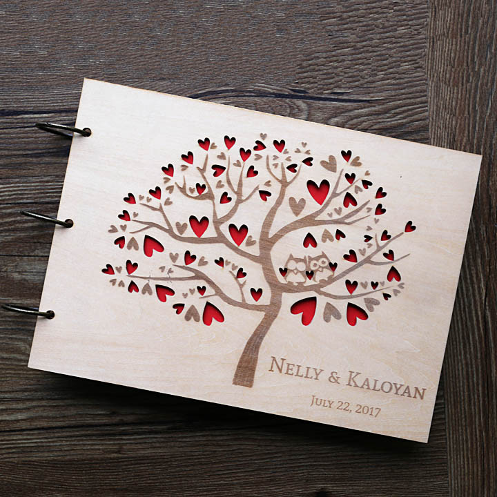 Where To Buy A Wedding Guest Book
 Aliexpress Buy Owl Wedding Guest Book Rustic Guest
