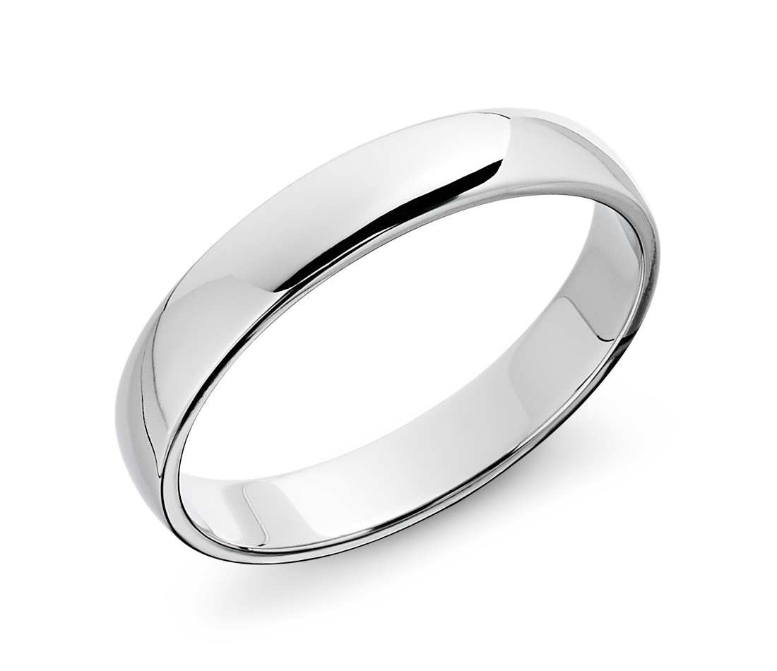 White Gold Wedding Rings For Her
 Classic Wedding Ring in 14k White Gold 4mm