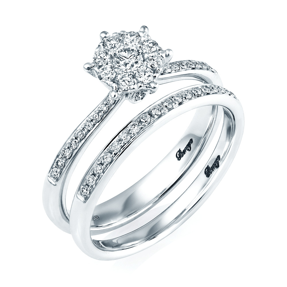 White Gold Wedding Rings For Her
 18ct White Gold Diamond Bridal Set Rings From Berry s
