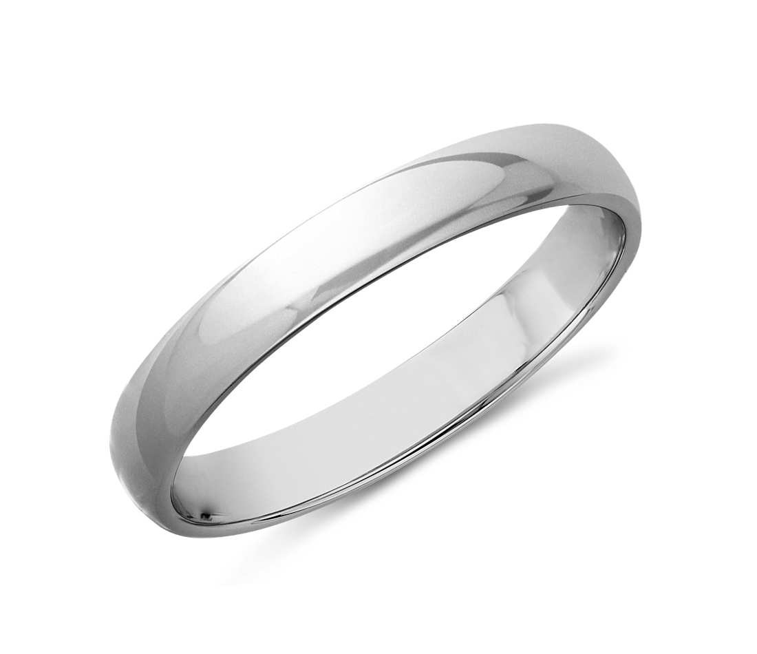 White Gold Wedding Rings For Her
 Classic Wedding Ring in 14k White Gold 3mm