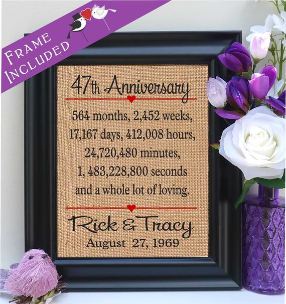 Wife Anniversary Gift Ideas
 47th anniversary Gift to Wife Gift to Husband Anniversary