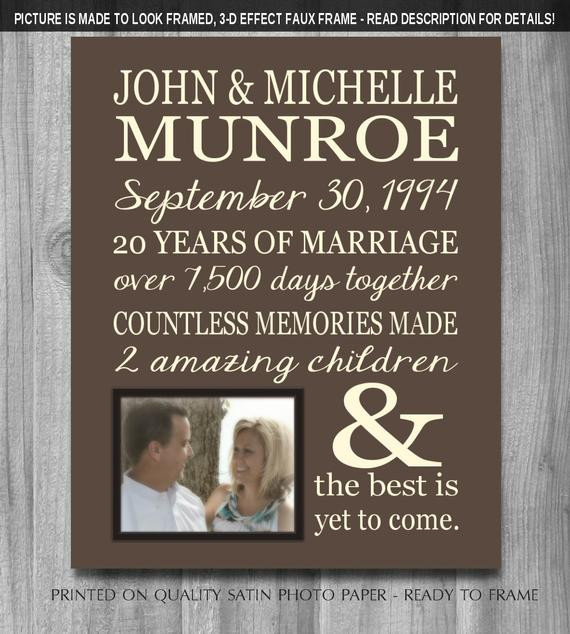 Wife Anniversary Gift Ideas
 PERSONALIZED 25th Anniversary Gift for Wife Personalized Print