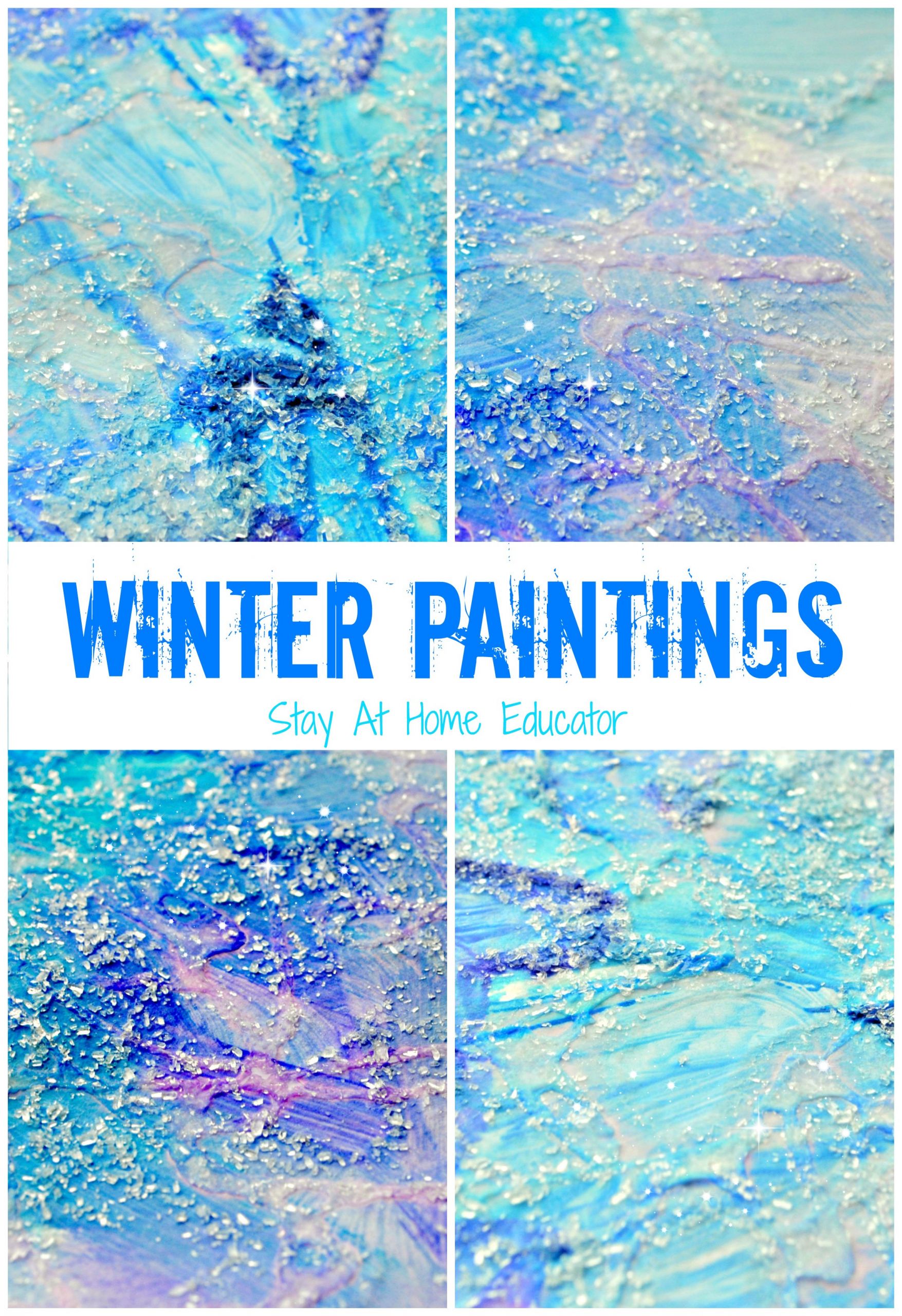 Winter Art Projects For Preschoolers
 Sparkly Winter Paintings Make Gorgeous Winter Process Art