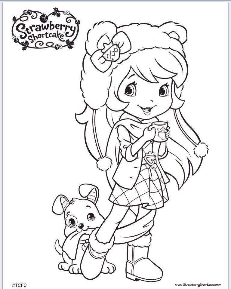 Winter Coloring Pages For Girls
 Strawberry Shortcake winter Colouring Pages