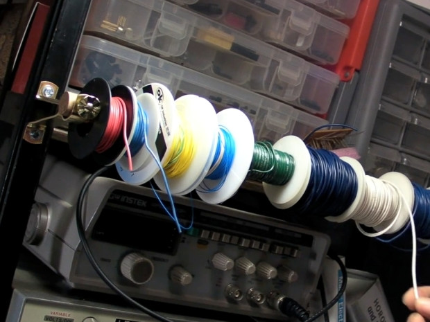 Wire Spool Rack DIY
 6 Slick Tools You Can Make for Your Electronics Workbench
