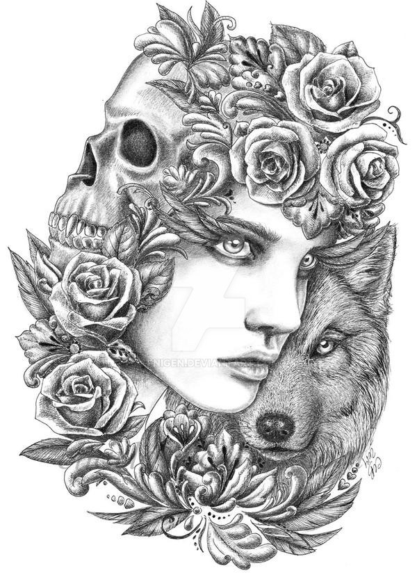 Wolf Coloring Pages For Adults
 Wolf 2 by fnigen on DeviantArt