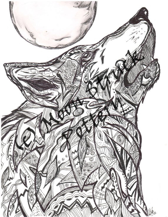 Wolf Coloring Pages For Adults
 Animal Coloring Page Wolf Coloring Page Adult Coloring Page