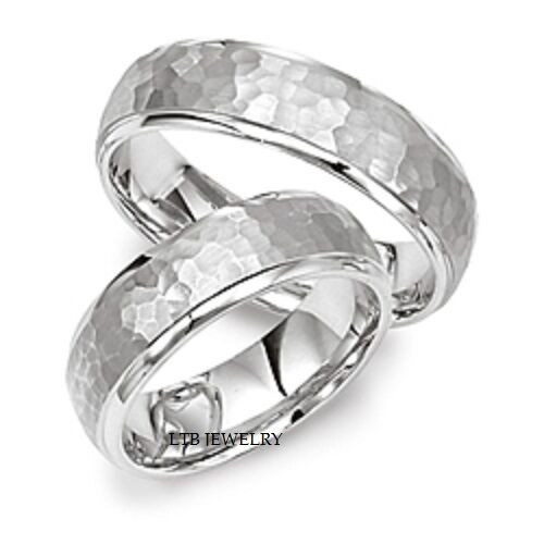 Women's Wedding Bands White Gold
 14K WHITE GOLD MATCHING HIS & HERS WEDDING BANDS RINGS MENS WOMENS SET