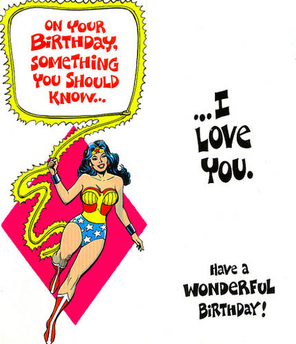 Wonder Woman Birthday Card
 DC Women Kicking Ass Wonder Woman Birthday Cards