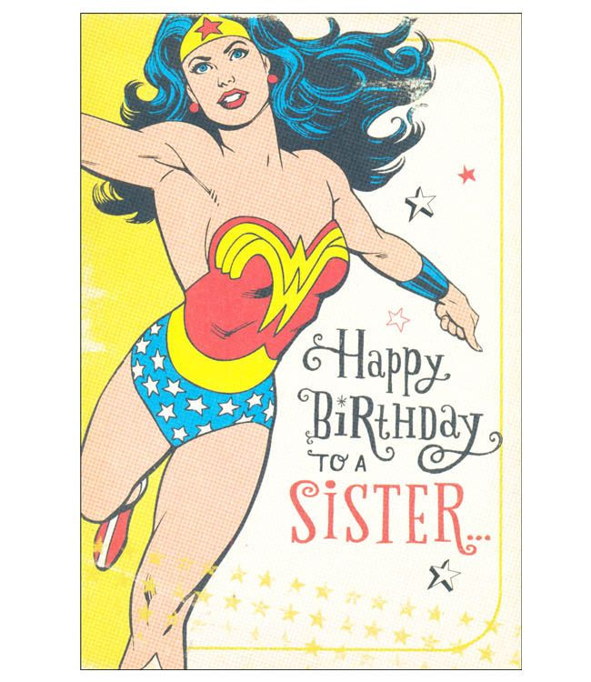 Wonder Woman Birthday Card
 Wonder Woman Sister Birthday Card