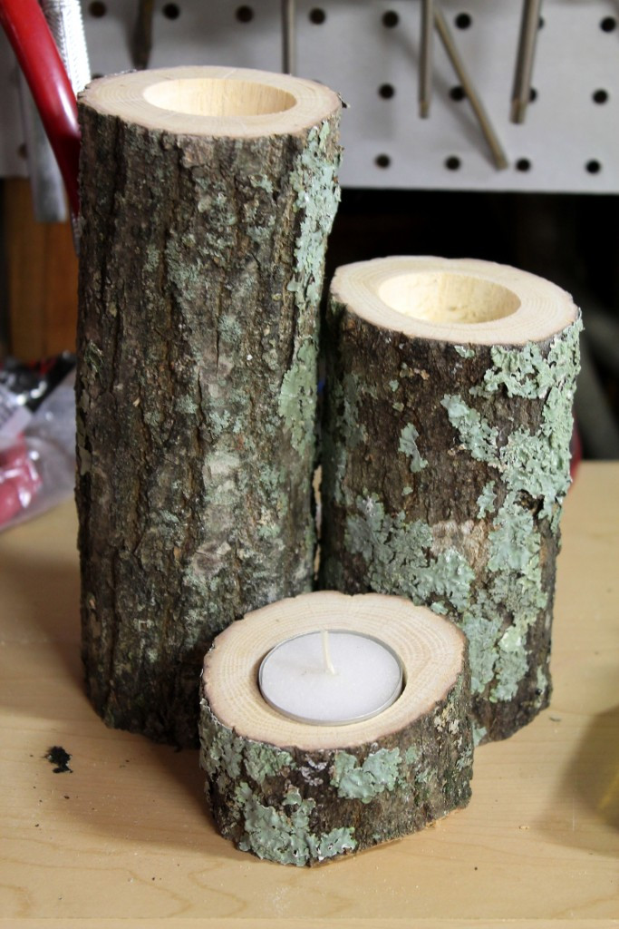 Wood Candle Holders DIY
 DIY Wood Candle Holders