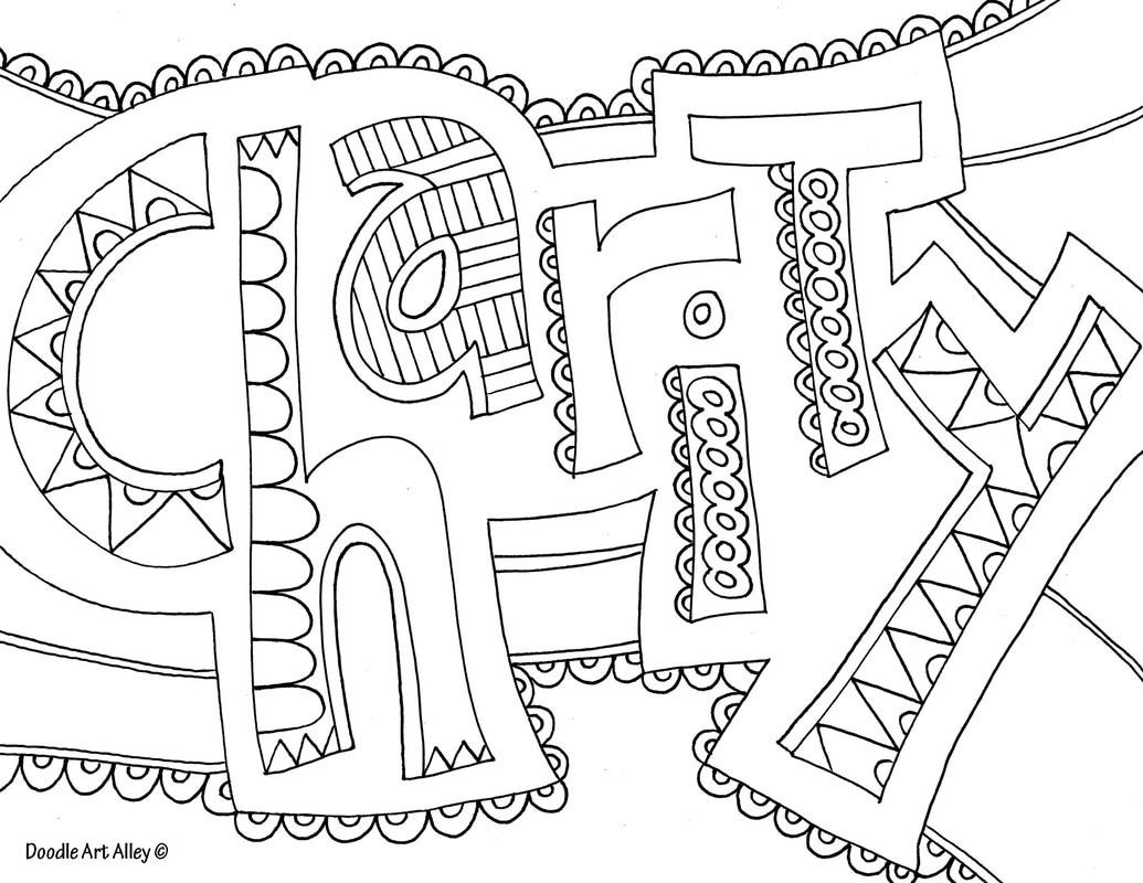 Word Coloring Pages Printable
 Word Coloring pages Doodle Art Alley
